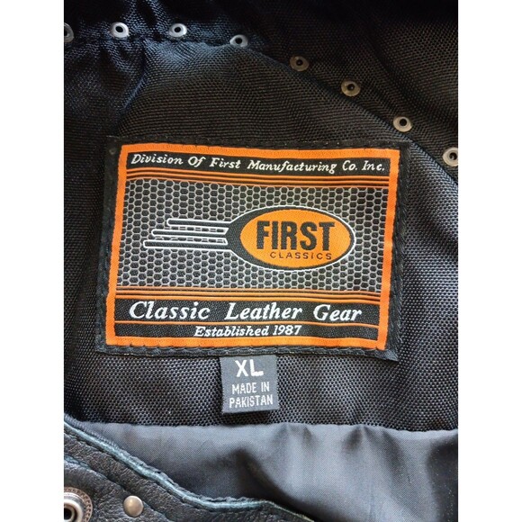 First Classics Leather Biker Chaps Women's Size XL Black Leg Zips Adjustable EUC - Picture 6 of 7